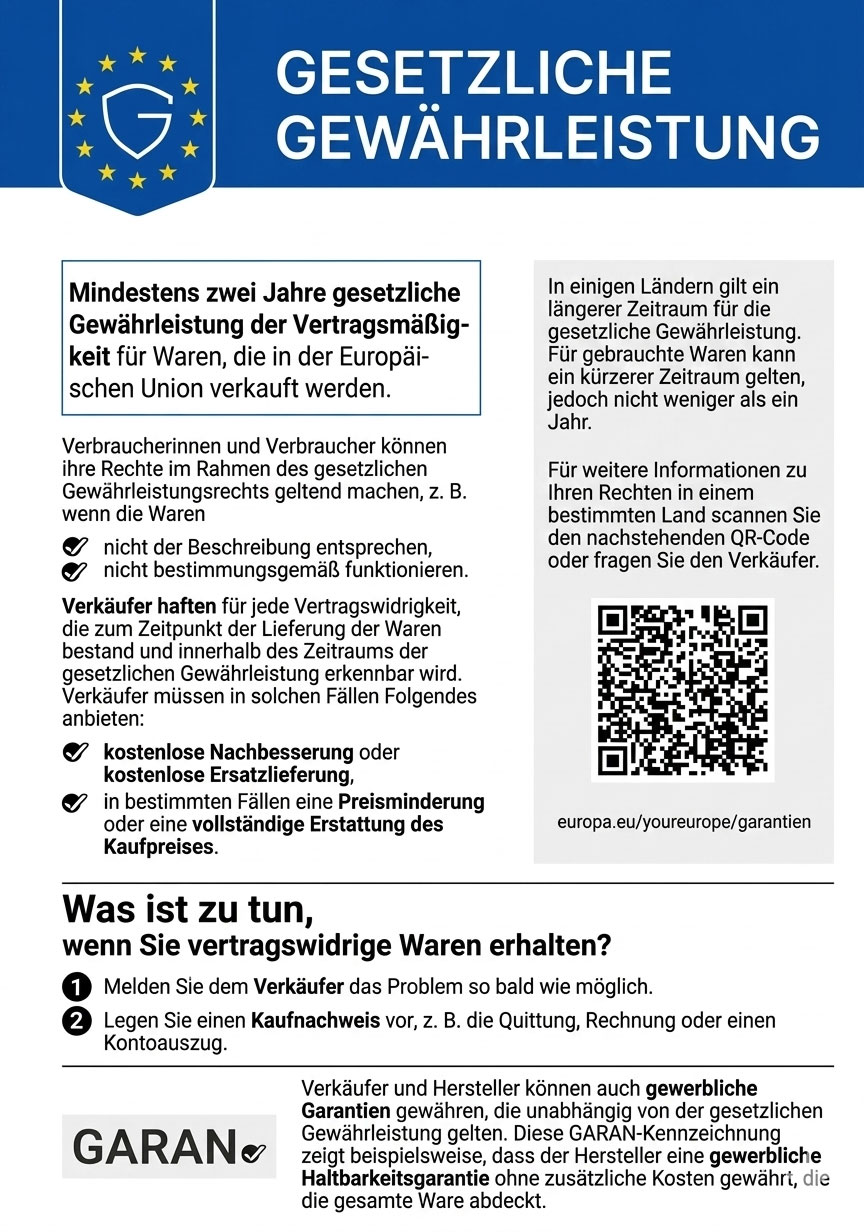 Bild mit den Gew�hrleistungsinformationen