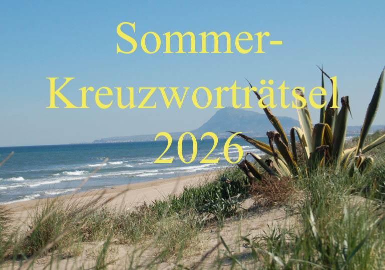 Das Bild zeigt das Sommer-Kreuzwortr�tsel 2026