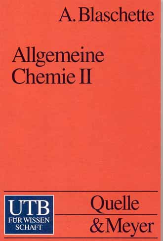 Auf diesem Bild sehen Sie das Produktbild 1 fr BLASCHETTE: ALLGEMEINE CHEMIE II