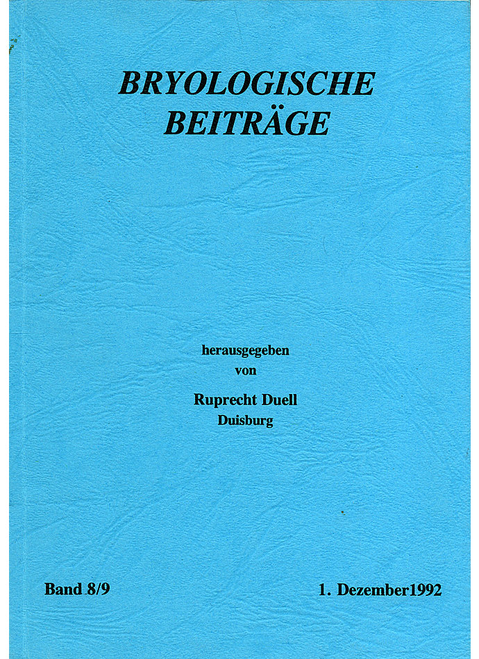 BRYOLOGISCHE BEITRGE BD.8/9