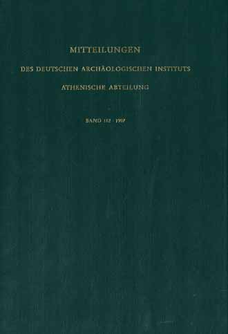 BAND112: MITTEILUNGEN DES DEUTSCHEN ARCHOLOGISCHEN INSTITUTS