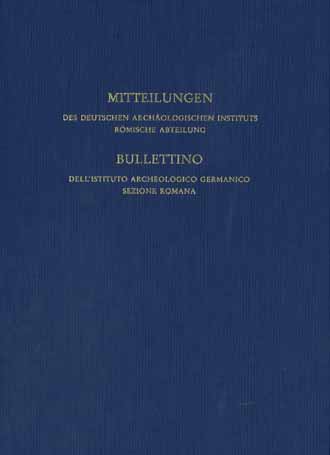 MITTEILUNGEN DES DEUTSCHEN ARCHOLOGISCHEN INSTITUTS RMISCHE ABTEILUNG