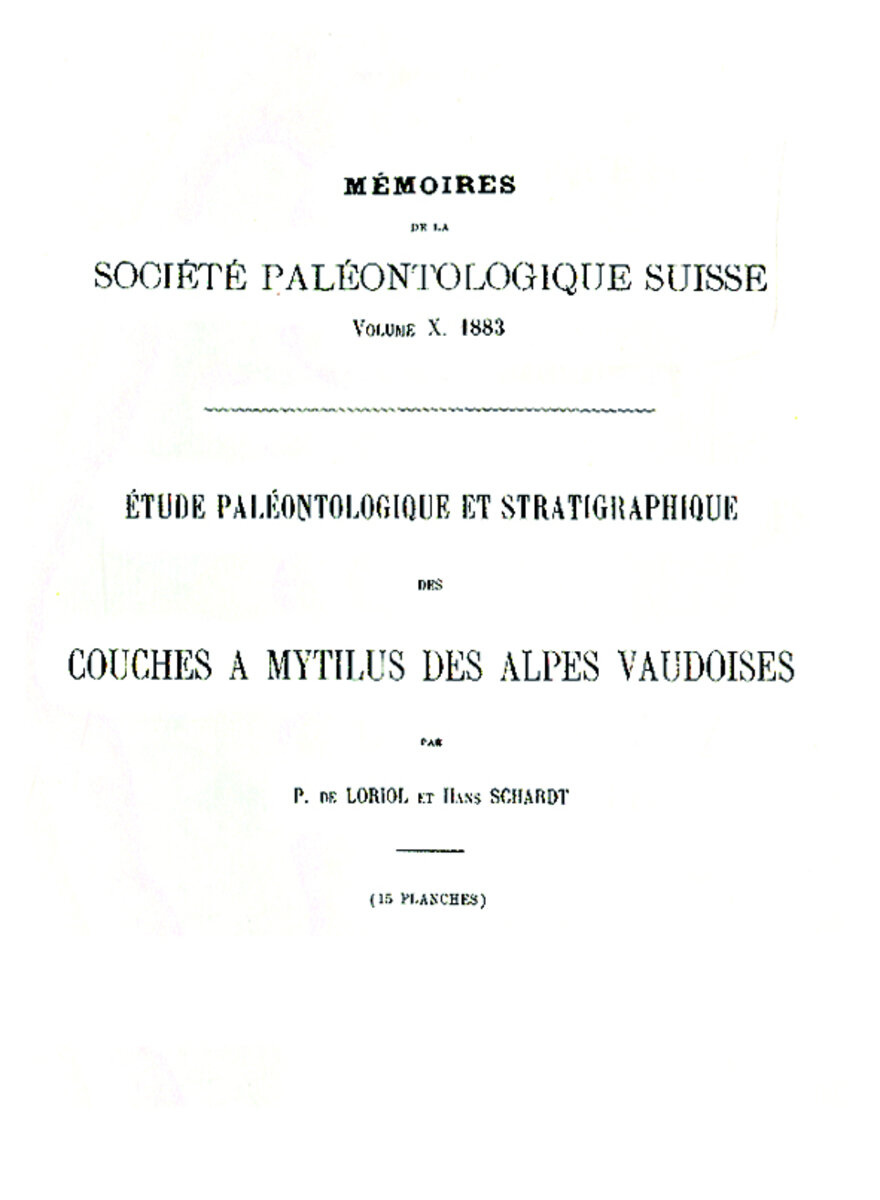 ETUDE PALAEONTOLOGIQUE ET STRATIGRAPHIQUES DES COUCHES A MYTILUS DES ALPES (10-2)