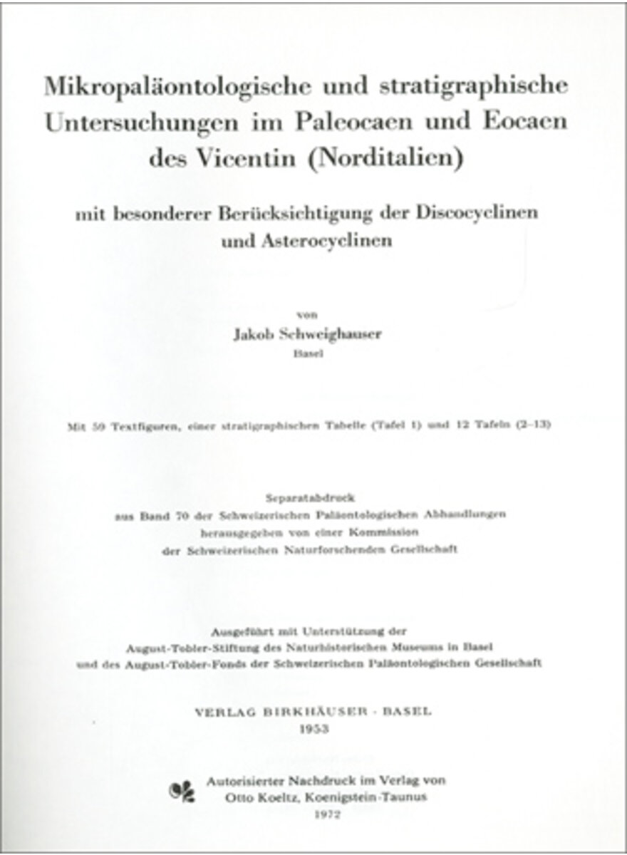 MIKROPALAEONTOLOGISCHE UND STRATIGRAPHISCHE UNTERSUCHUNGEN (70-1)