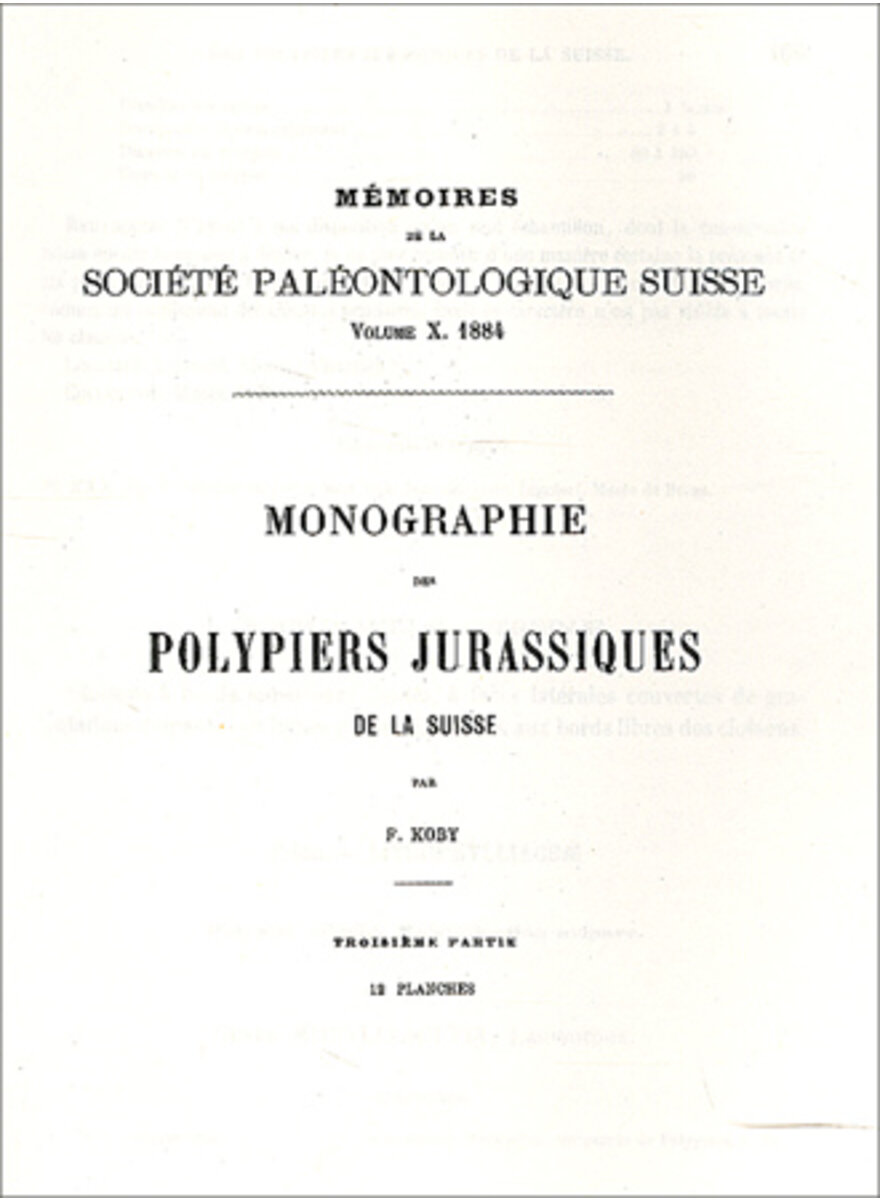 MONOGRAPHIE DES POLYPIERS JURASSIQUES DE LA SUISSE 1883