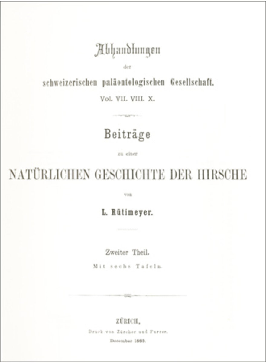 BEITRGE ZU EINER NATRLICHEN GESCHICHTE DER HIRSCHE 1883