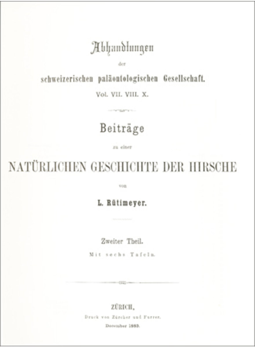 Auf diesem Bild sehen Sie das Produktbild 1 fr BEITRGE ZU EINER NATRLICHEN GESCHICHTE DER HIRSCHE 1883