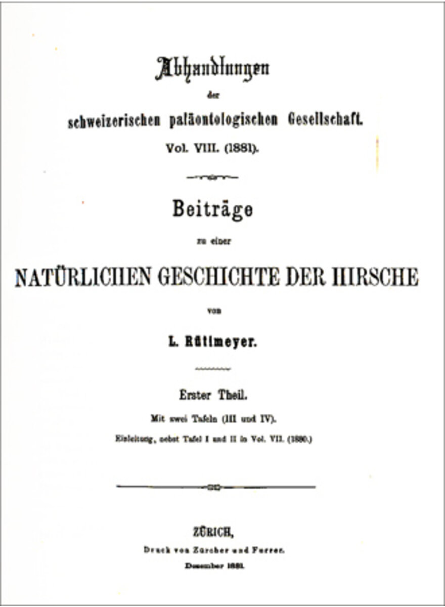 BEITRGE ZU EINER NATRLICHEN GECHICHTE DER HIRSCHE 1881