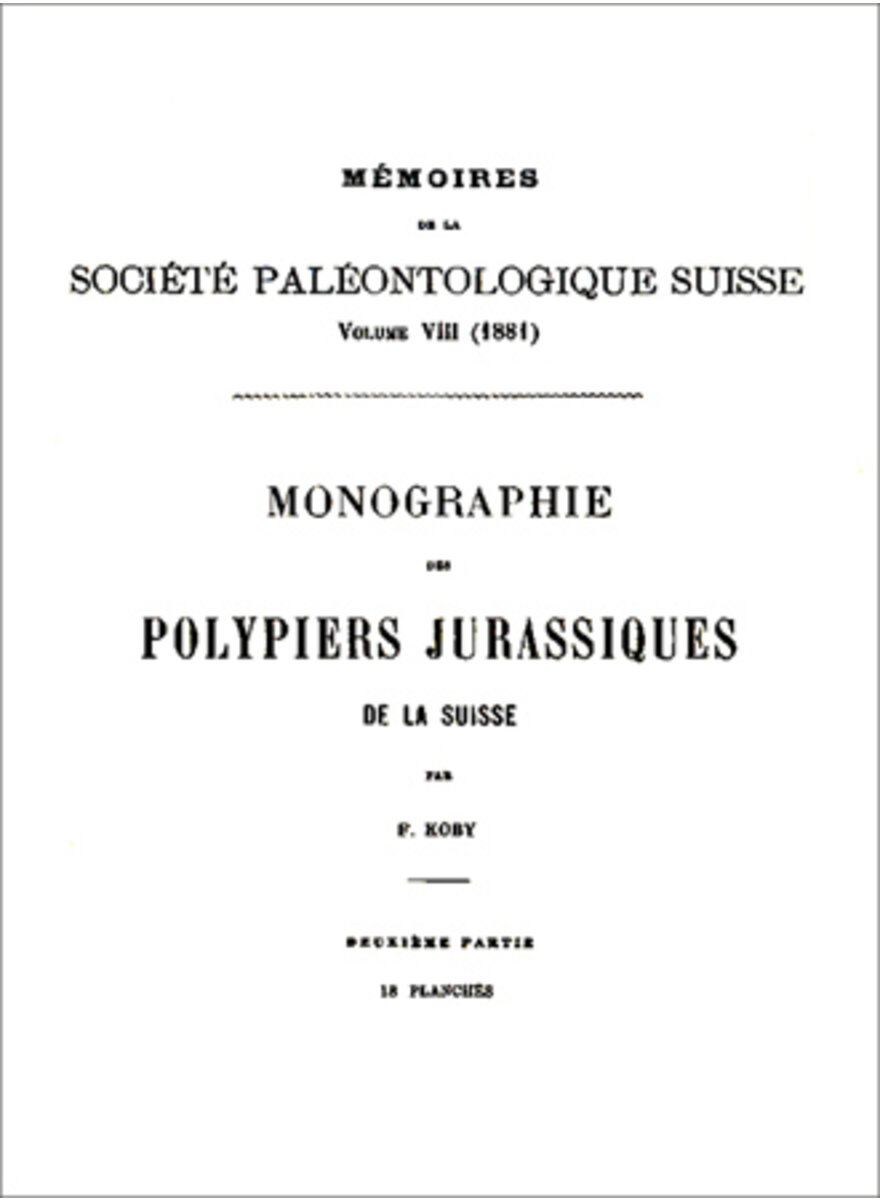MONOGRAPHIE DES POLYPIERS JURASSIQUES DE LA SUISSE 1881