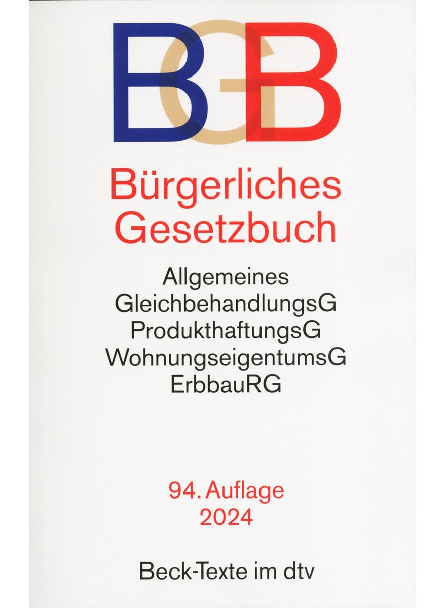 BRGERLICHES GESETZBUCH BGB -