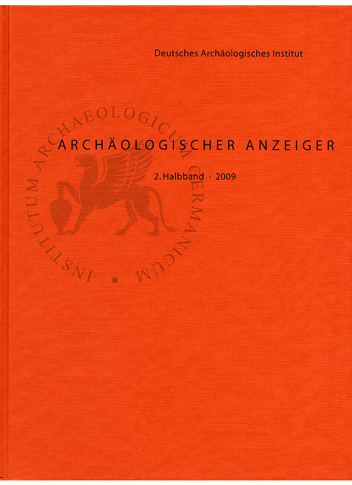 Auf diesem Bild sehen Sie das Produktbild 1 fr ARCH. ANZEIGER 2. HALBBD. 2009 DEUT. ARCHOLOGISCHES iNSTITUT