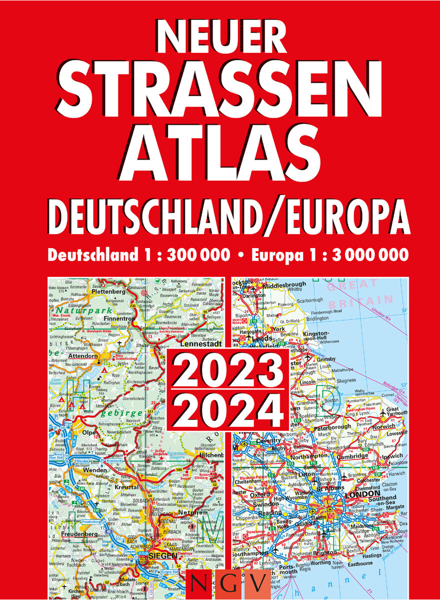 NEUER STRASSENATLAS 2023/2024 DEUTSCHLAND/EUROPA