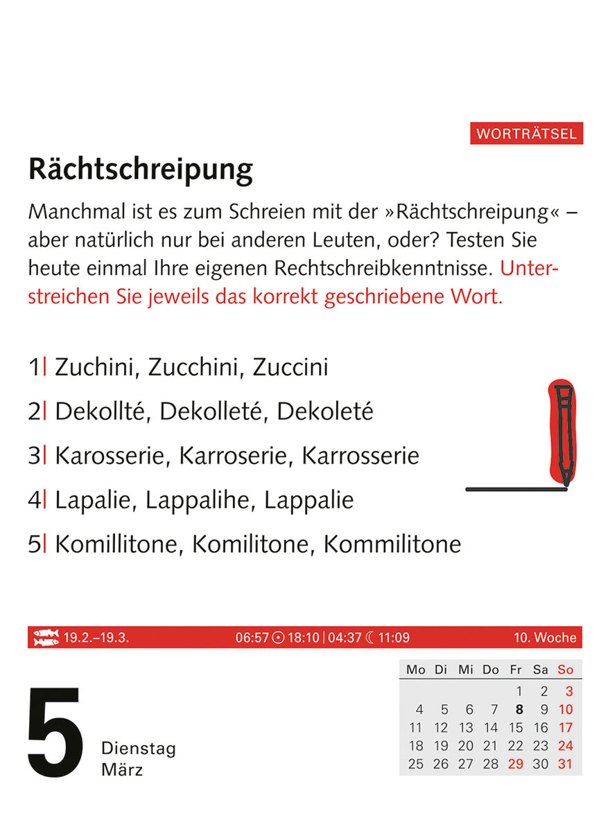 KALENDER MEYERS GRIPS-GYMNASTIK 2024 - TAGESABREIKALENDER Bild 3