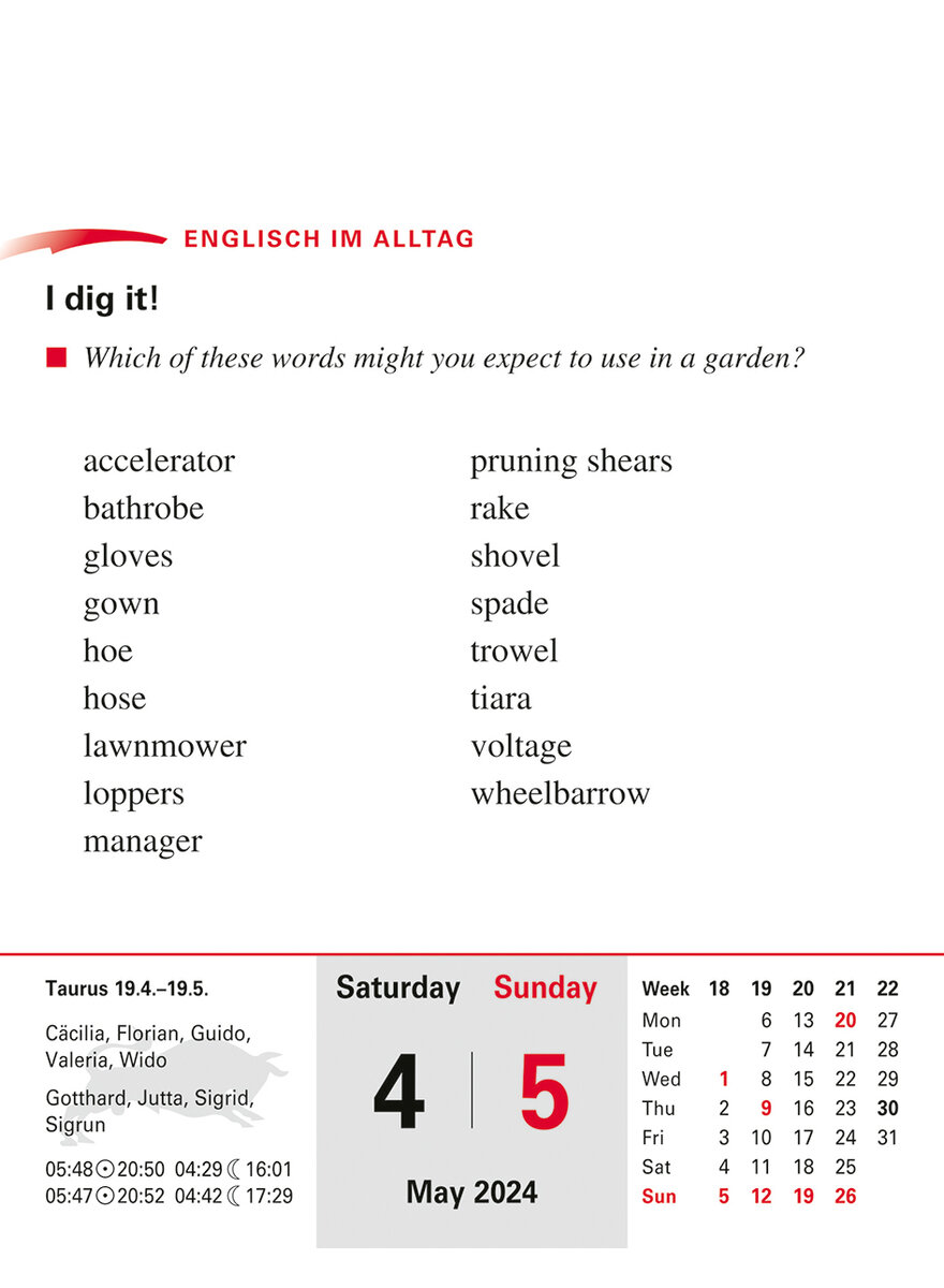 ENGLISCH SPRACHENKALENDER 2024 - BROWN/BUTZ Bild 4