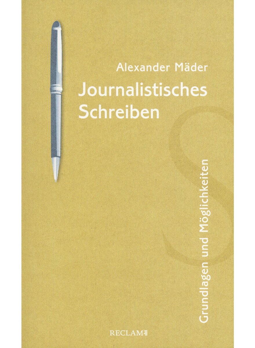JOURNALISTISCHES SCHREIBEN - ALEXANDER MDER
