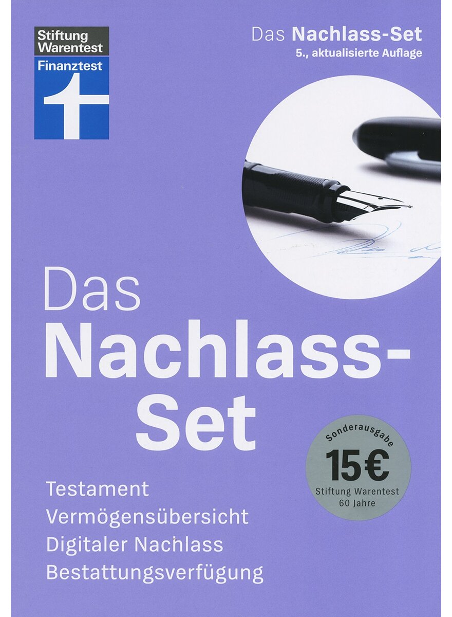 DAS NACHLASS-SET 5. AUFL. - STIFTUNG WARENTEST