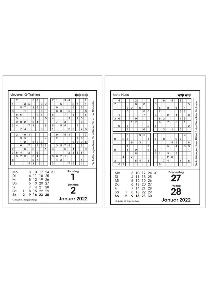 Auf diesem Bild sehen Sie das Produktbild 2 fr SUDOKUKALENDER 2025 -
