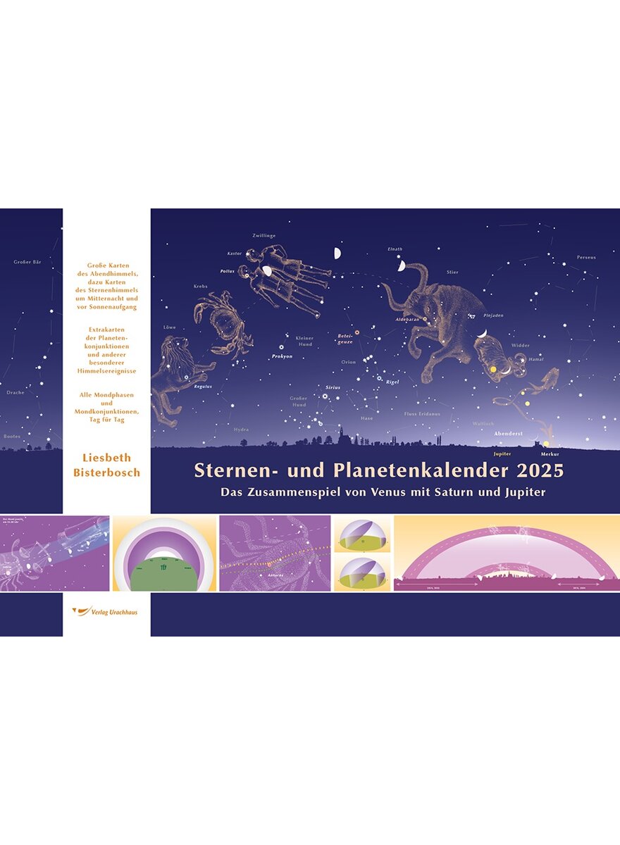 Auf diesem Bild sehen Sie das Produktbild 1 fr STERNEN- UND PLANETENKALENDER 2025 - LIESBETH BISTERBOSCH