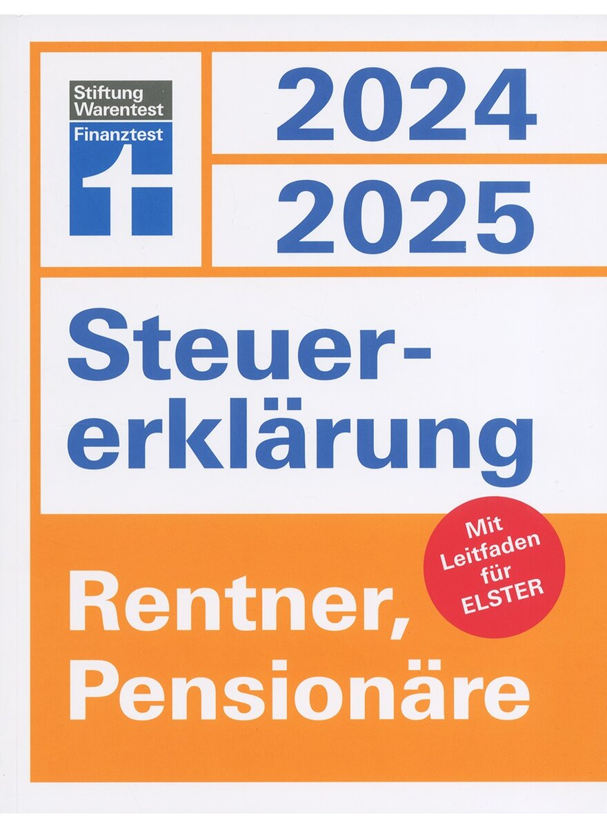 Auf diesem Bild sehen Sie das Produktbild 1 fr STEUERERKLRUNG 2024/2025 RENTNER PENSIONRE - STIFTUNG WARENTEST