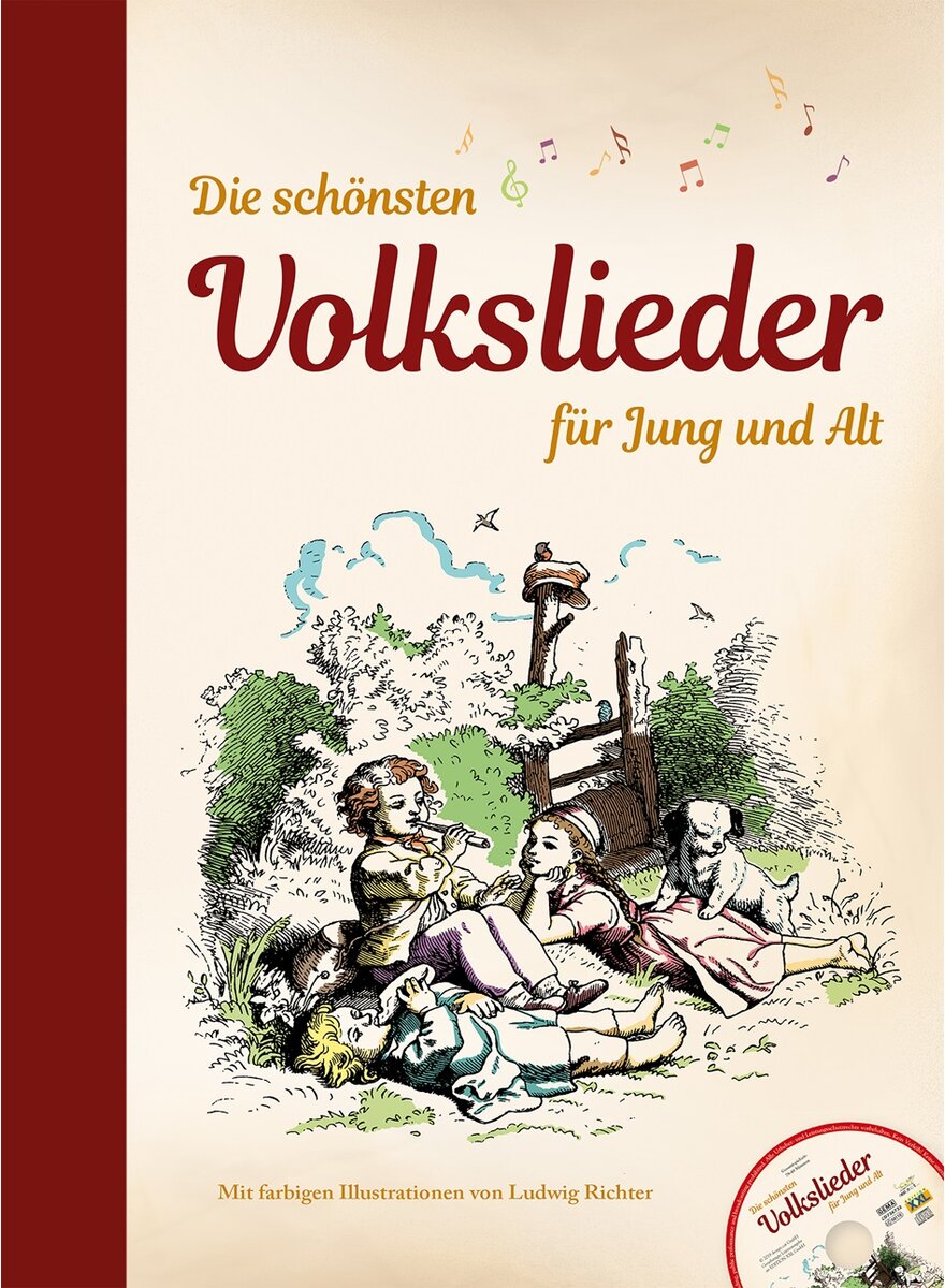 Auf diesem Bild sehen Sie das Produktbild 1 fr DIE SCHNSTEN VOLKSLIEDER FR JUNG UND ALT - MIT CD LUDWIG RICHTER