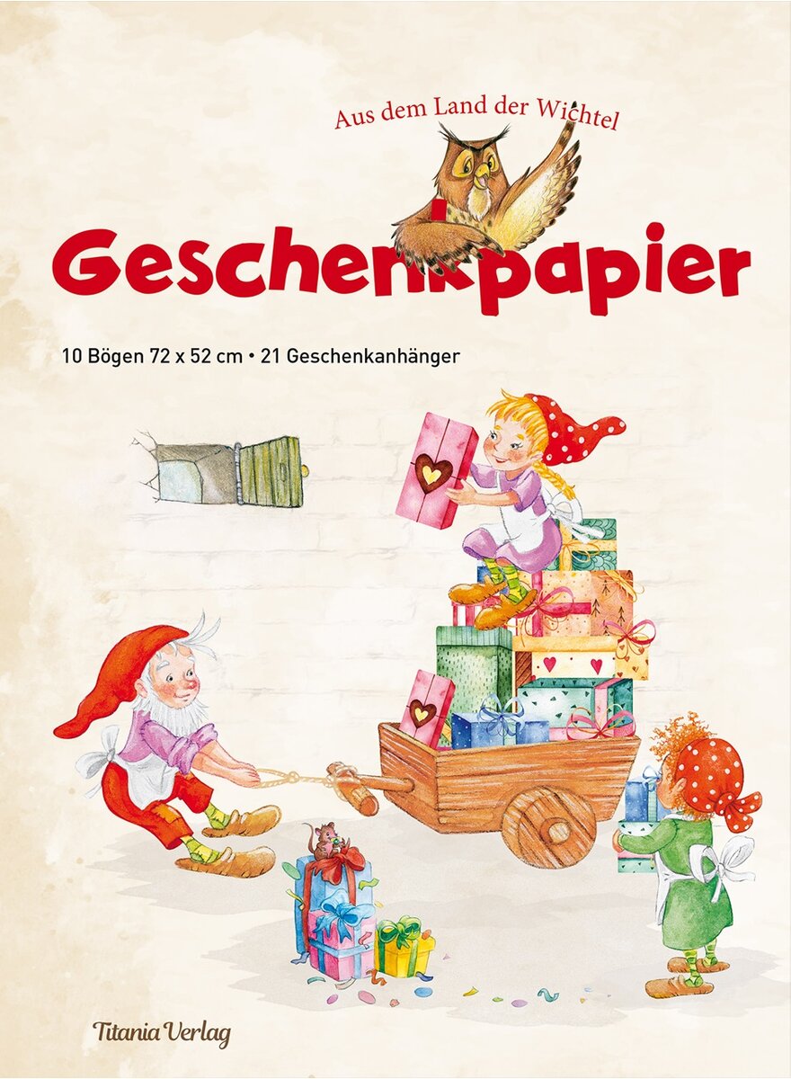 Auf diesem Bild sehen Sie das Produktbild 1 fr GESCHENKPAPIER AUS DEM LAND DER WICHTEL -