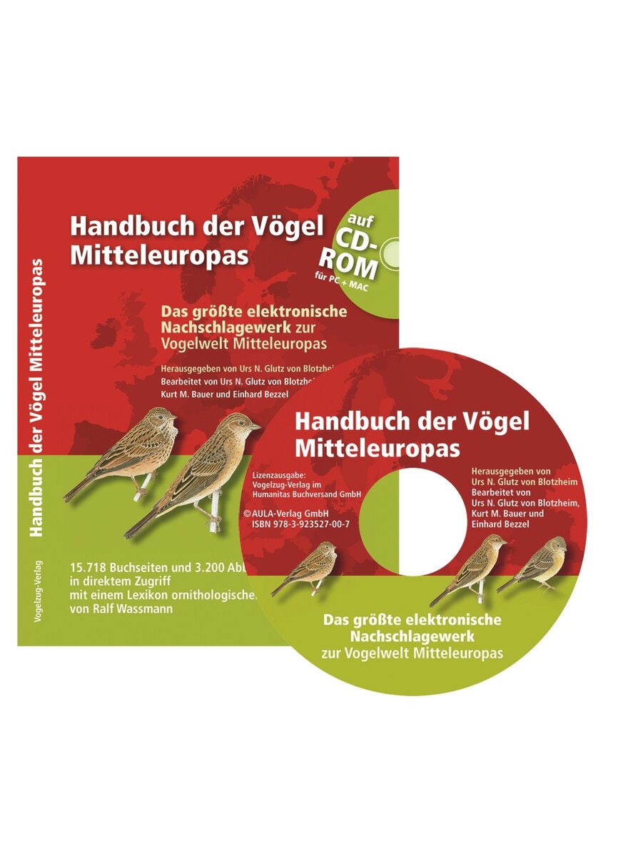 CD-ROM HBV MITTELEUROPAS - GLUTZ VON BLOTZHEIM (HRSG.)
