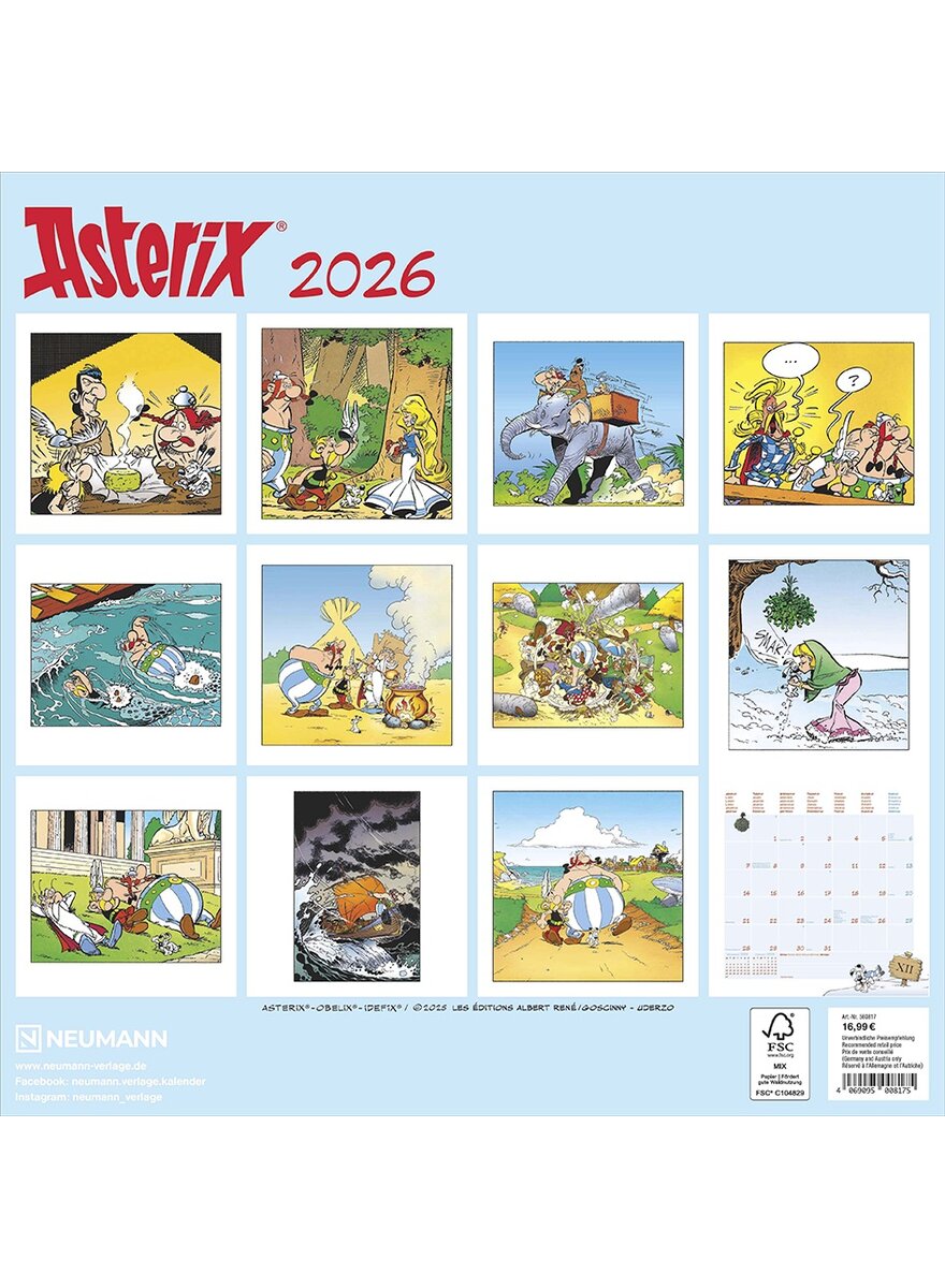 Auf diesem Bild sehen Sie das Produktbild 2 fr KALENDER ASTERIX 2026 - ALBERT UDERZO