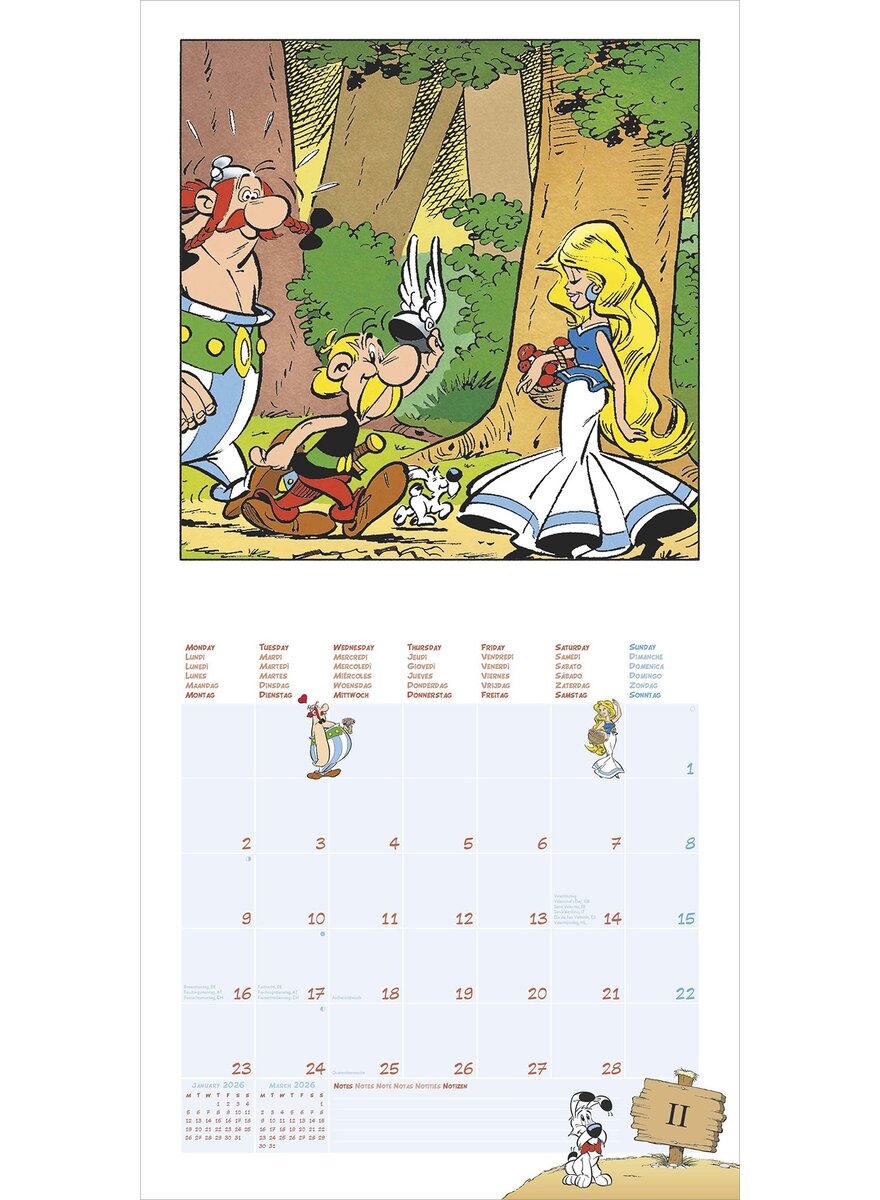 Auf diesem Bild sehen Sie das Produktbild 4 fr KALENDER ASTERIX 2026 - ALBERT UDERZO