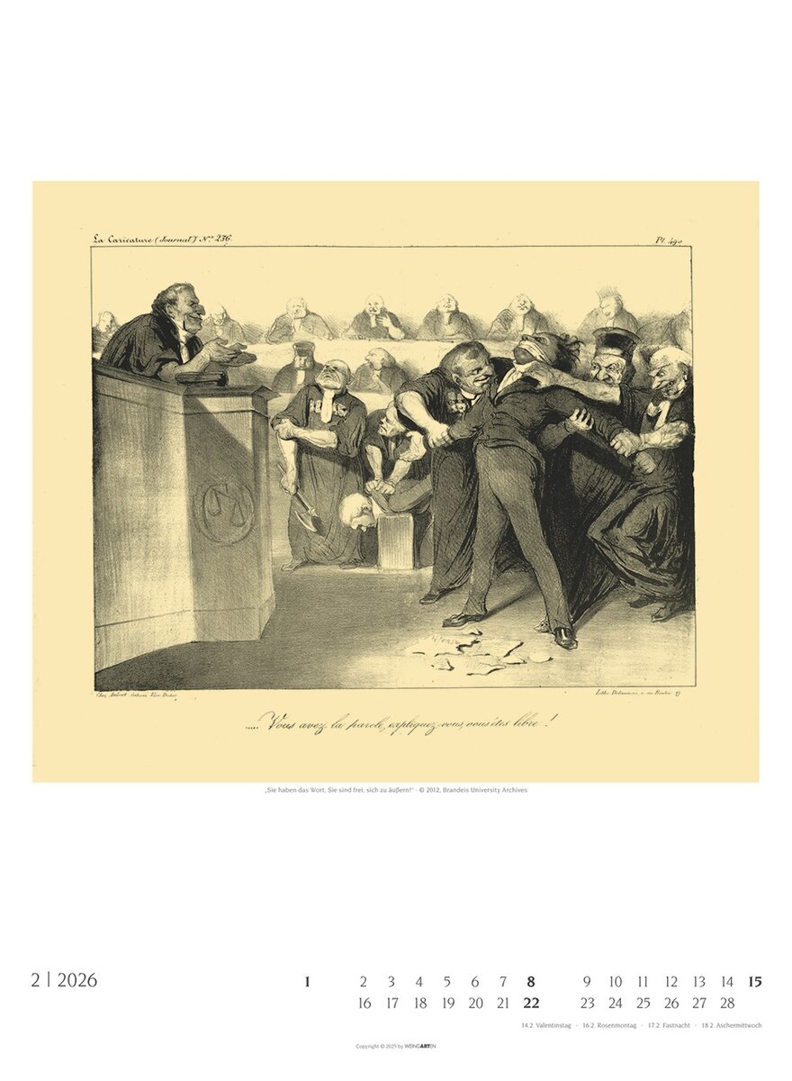 Auf diesem Bild sehen Sie das Produktbild 3 fr KALENDER DIE JURISTEN 2026 - HONOR DAUMIER