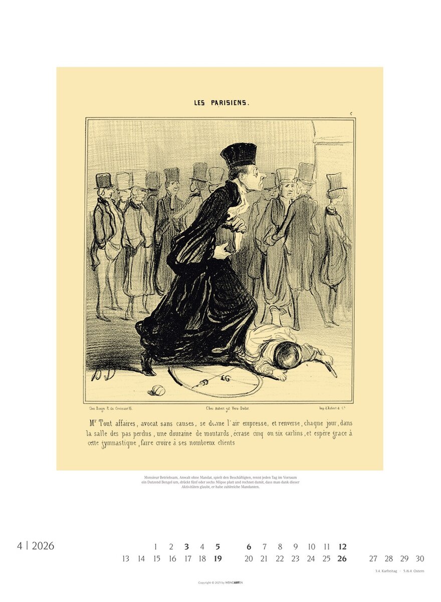 Auf diesem Bild sehen Sie das Produktbild fr 5 KALENDER DIE JURISTEN 2026 - HONOR DAUMIER
