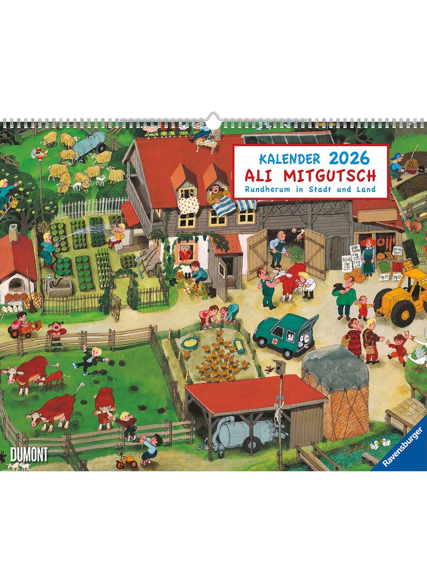 Auf diesem Bild sehen Sie das Produktbild 1 fr ALI MITGUTSCH WIMMELBILDER KALENDER 2026