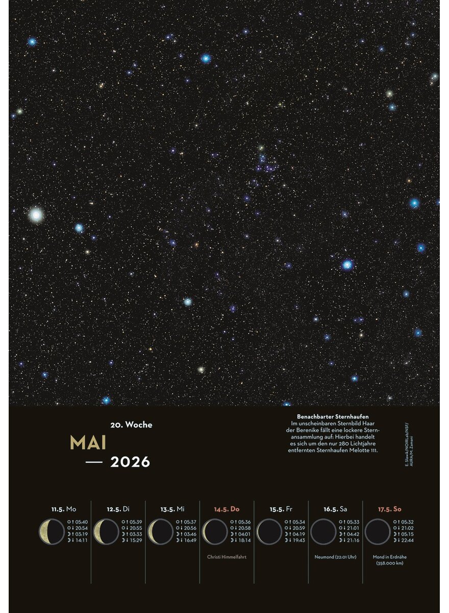 Auf diesem Bild sehen Sie das Produktbild 3 fr KALENDER KOSMOS HIMMELSJAHR 2026 - HANS-ULRICH KELLER