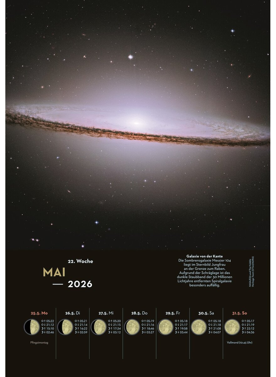 Auf diesem Bild sehen Sie das Produktbild fr 5 KALENDER KOSMOS HIMMELSJAHR 2026 - HANS-ULRICH KELLER
