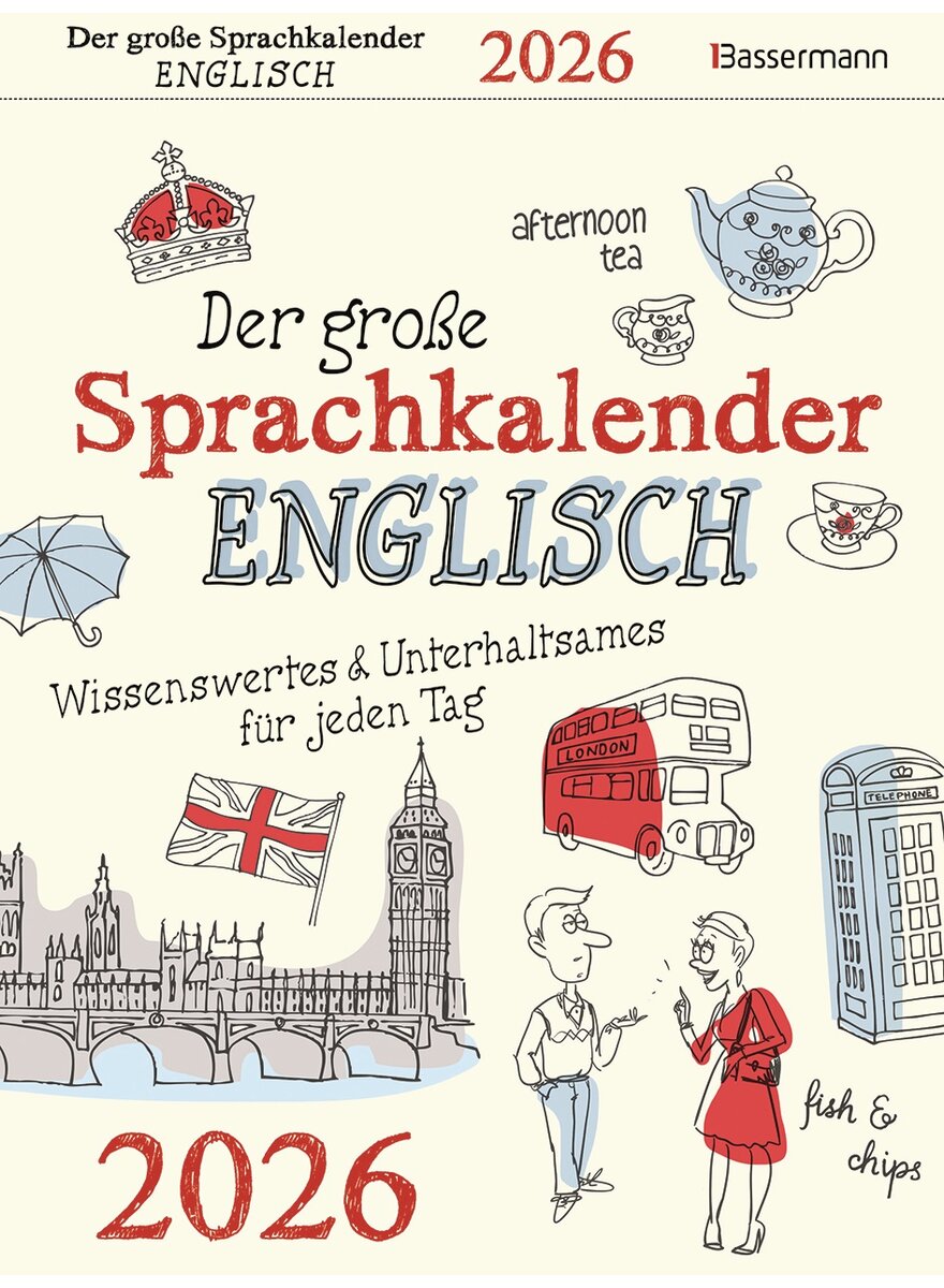Auf diesem Bild sehen Sie das Produktbild 1 fr DER GROE SPRACHKALENDER ENGLISCH 2026 - BIRGIT ADAM
