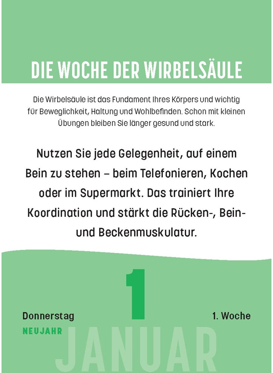 Auf diesem Bild sehen Sie das Produktbild 2 fr KALENDER GESUNDHEIT FR JEDEN TAG 2026 - DIETRICH GRNEMEYER