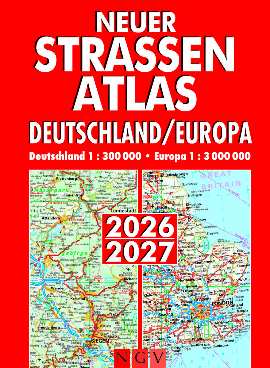 Auf diesem Bild sehen Sie das Produktbild 1 fr NEUER STRASSENATLAS 2026/2027 DEUTSCHLAND/EUROPA