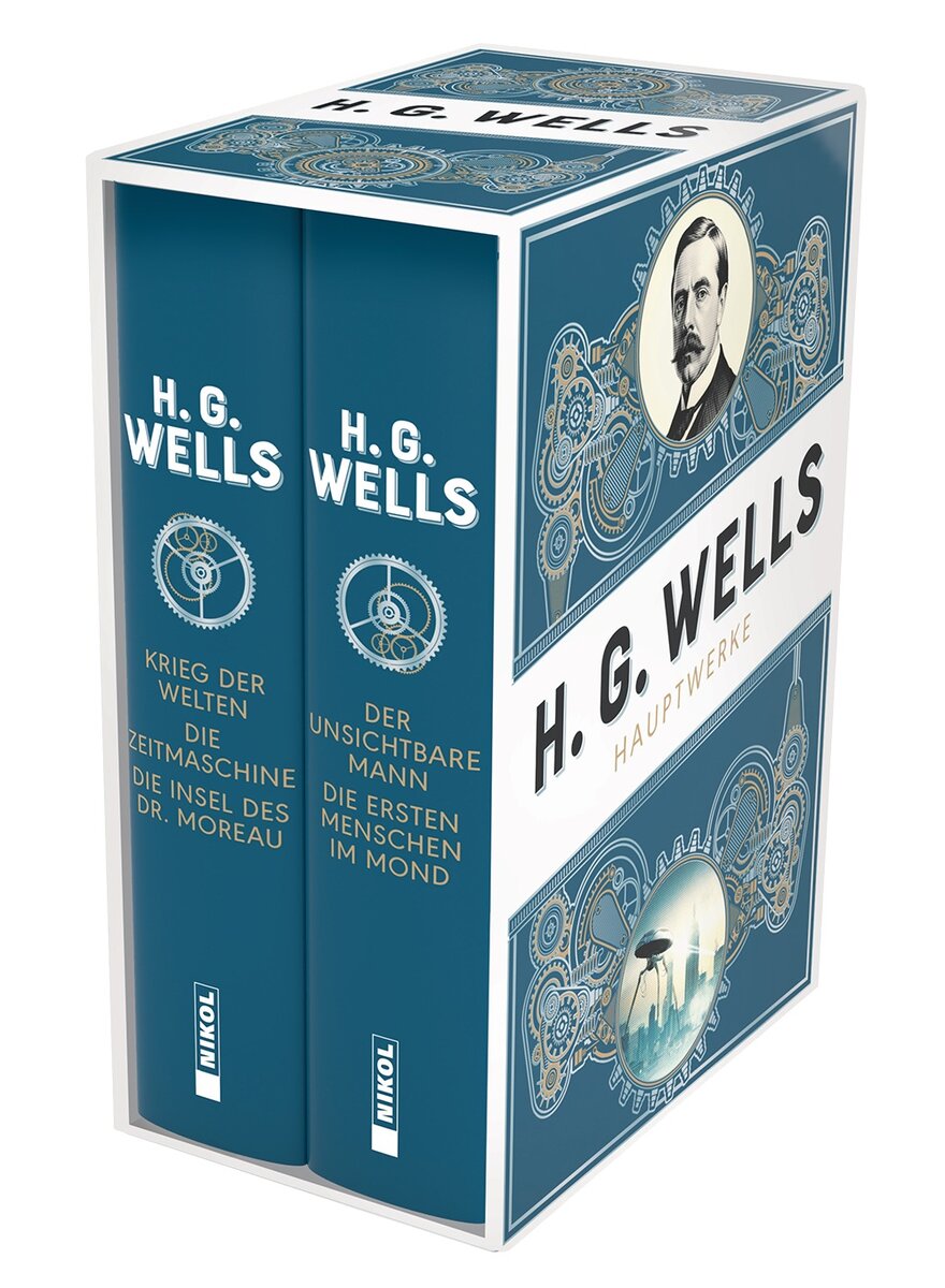 Auf diesem Bild sehen Sie das Produktbild 1 fr H. G. WELLS-HAUPTWERKE - 2 BNDE IM SCHUBER