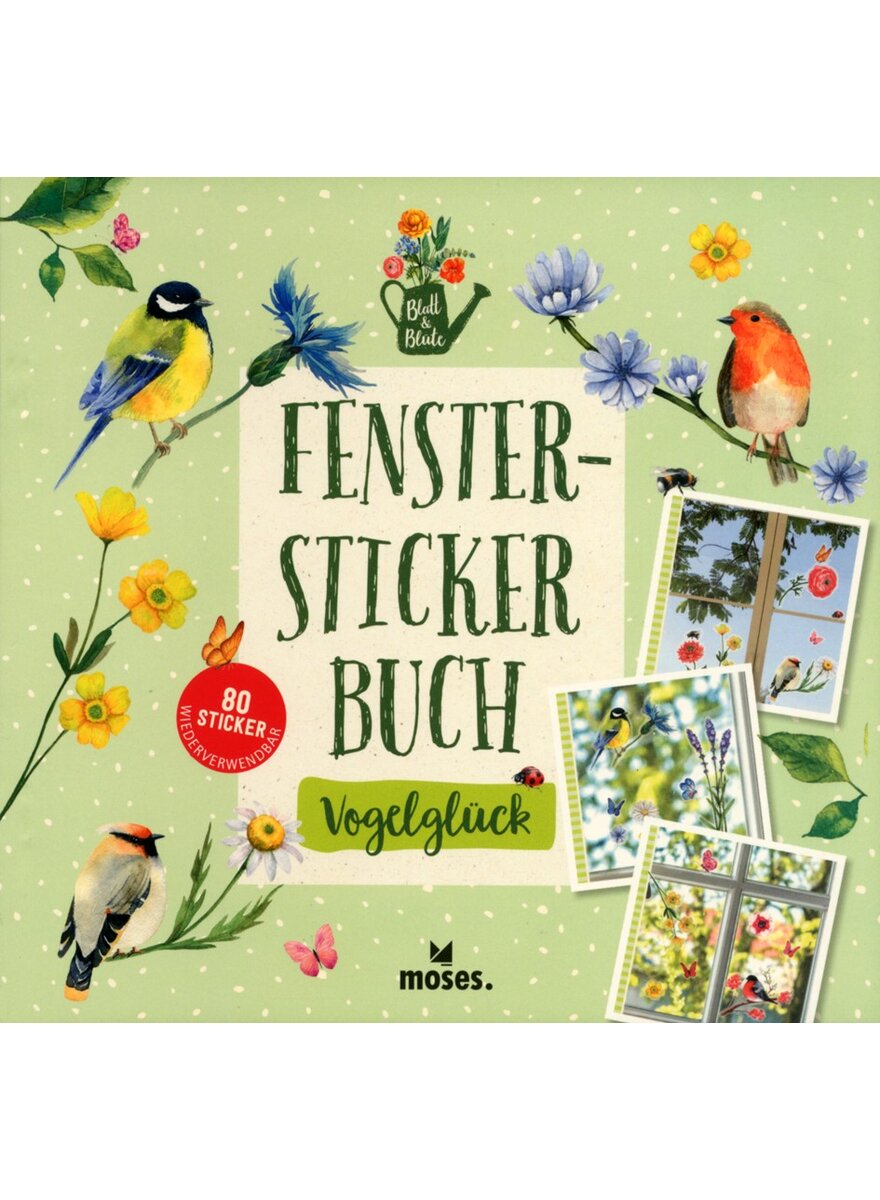 Auf diesem Bild sehen Sie das Produktbild 1 fr FENSTERSTICKER-BUCH VOGELGLCK