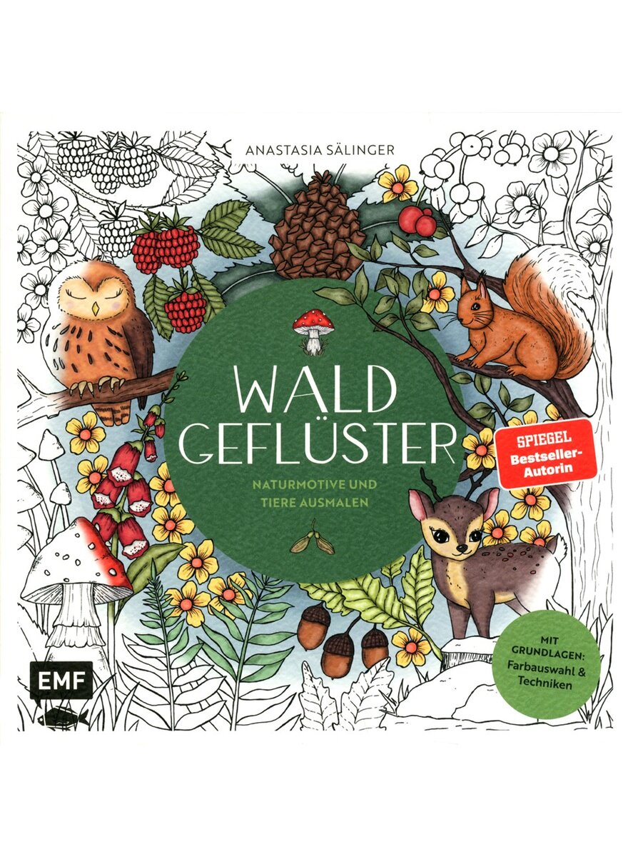 Auf diesem Bild sehen Sie das Produktbild 1 f�r AUSMALBUCH WALDGEFL�STER - ANASTASIA S�LINGER