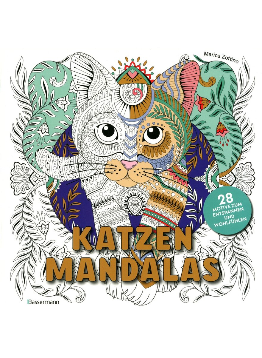 Auf diesem Bild sehen Sie das Produktbild 1 f�r AUSMALBUCH KATZENMANDALAS - MARICA ZOTTINO