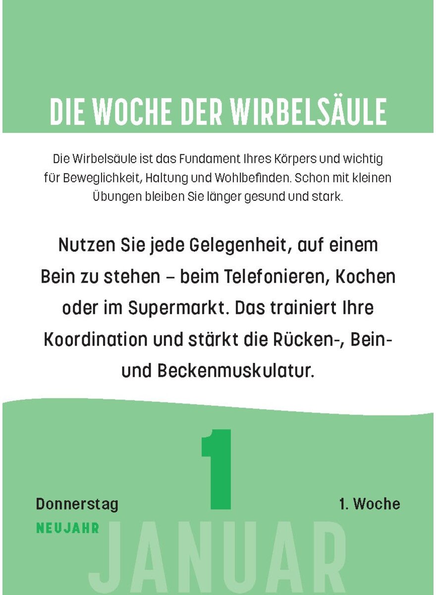 Auf diesem Bild sehen Sie das Produktbild 2 f�r KALENDER GESUNDHEIT F�R JEDEN TAG 2027 - DIETRICH GR�NEMEYER