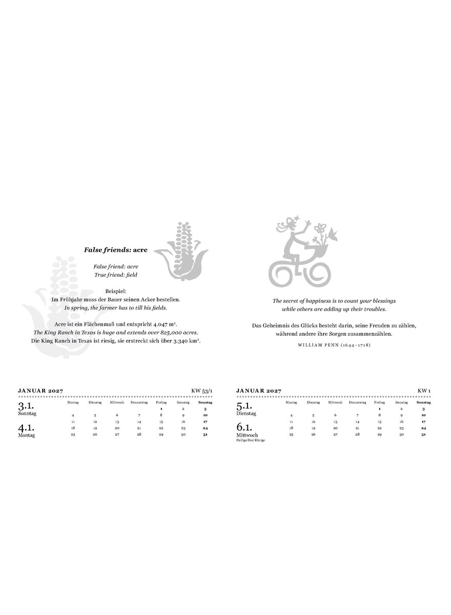 Auf diesem Bild sehen Sie das Produktbild 2 f�r DER GRO�E SPRACHKALENDER ENGLISCH 2027 -