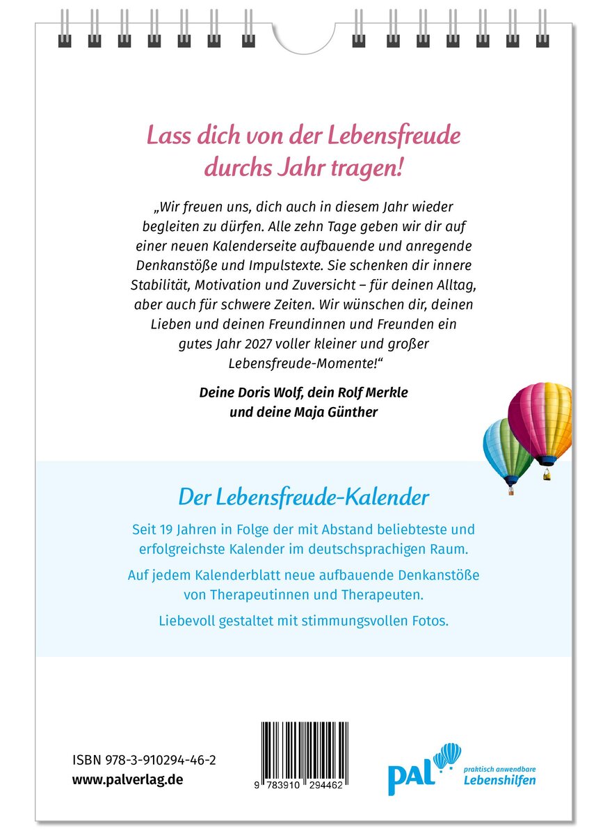 Auf diesem Bild sehen Sie das Produktbild f�r 5 DER LEBENSFREUDE-KALENDER 2027