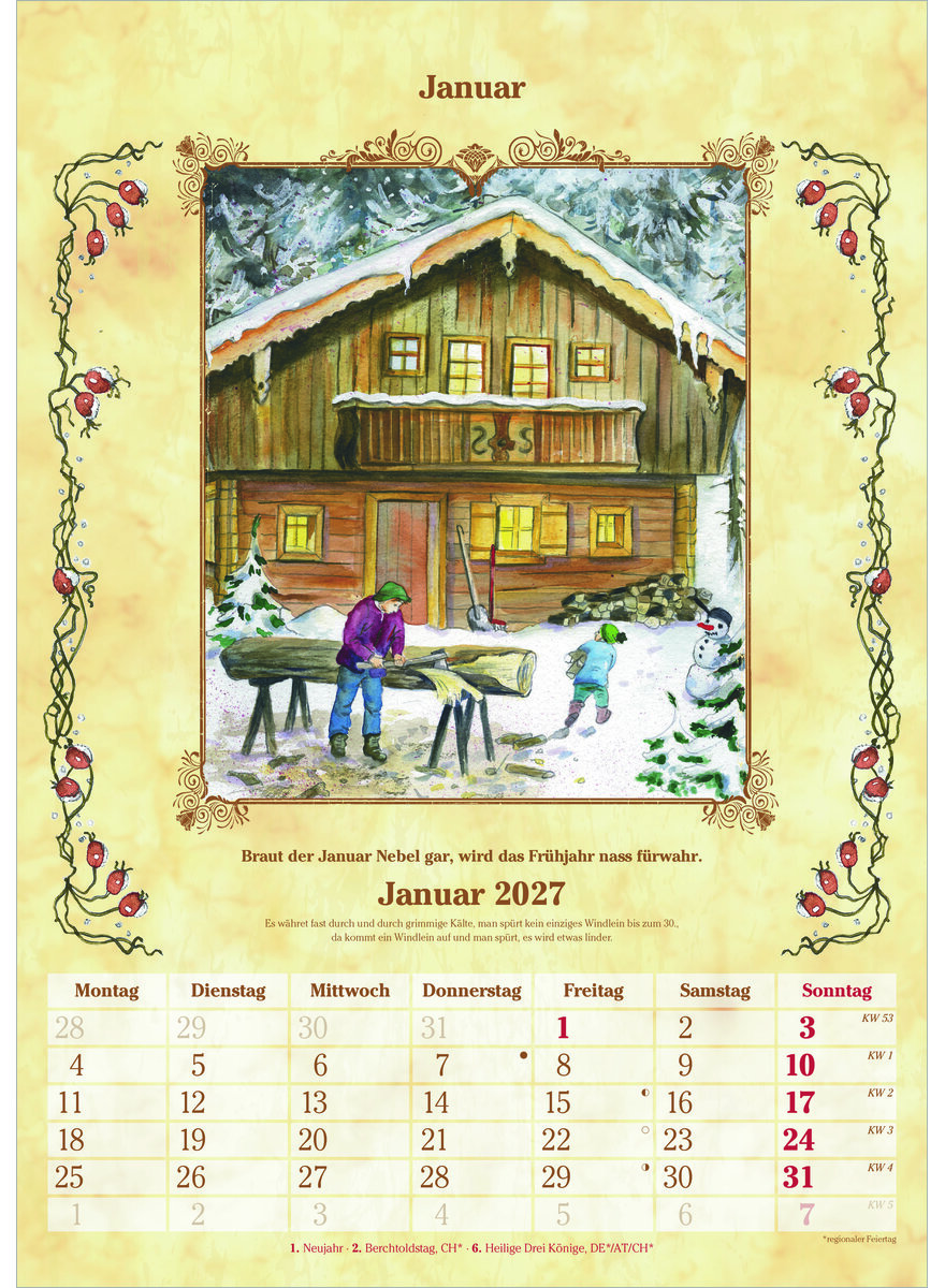 Auf diesem Bild sehen Sie das Produktbild 2 f�r BAUERNKALENDER 2027 -
