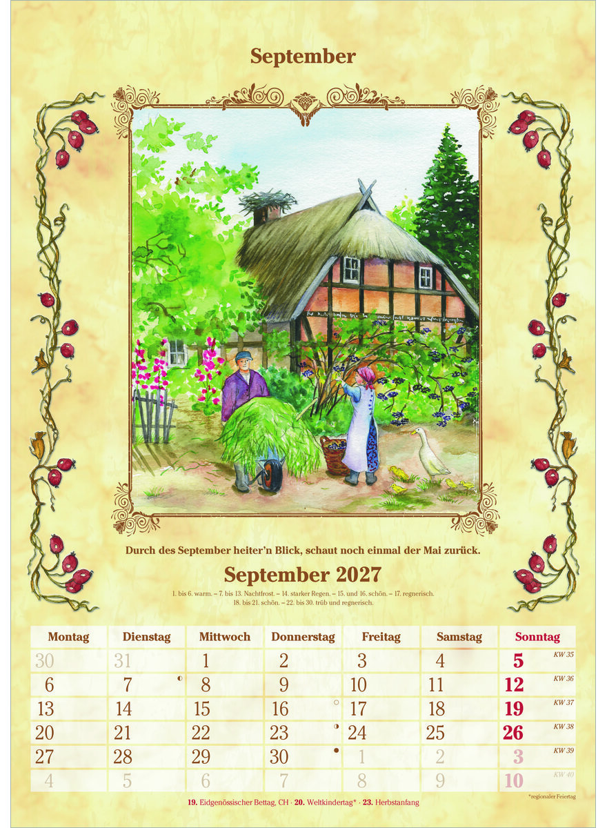 Auf diesem Bild sehen Sie das Produktbild 4 f�r BAUERNKALENDER 2027 -
