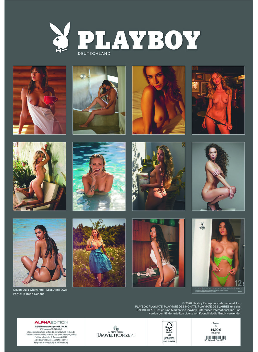 Auf diesem Bild sehen Sie das Produktbild f�r 5 KALENDER PLAYBOY 2027 -