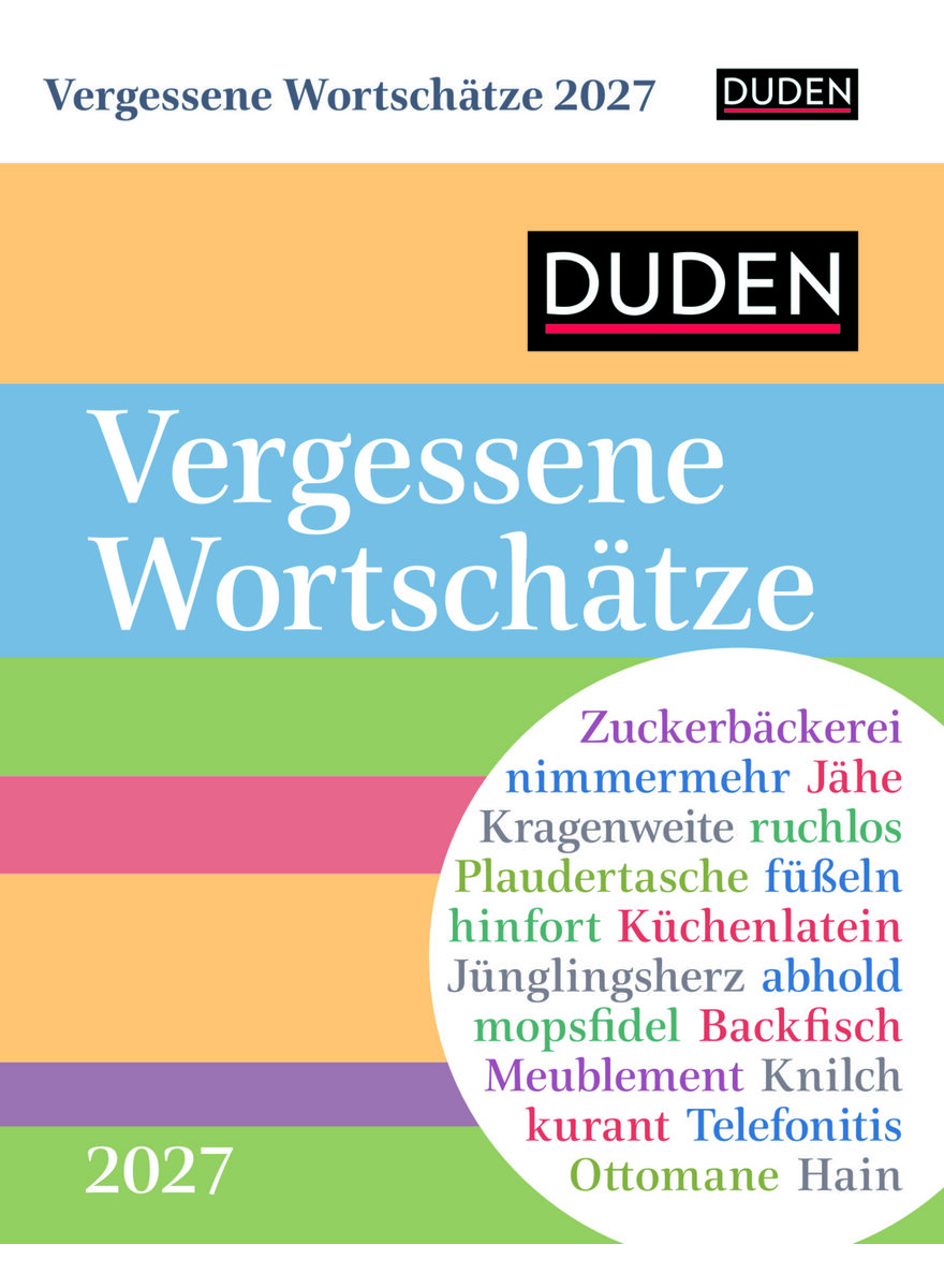 Auf diesem Bild sehen Sie das Produktbild 1 f�r VERGESSENE WORTSCH�TZE 2027 TAGESABREI�KALENDER -