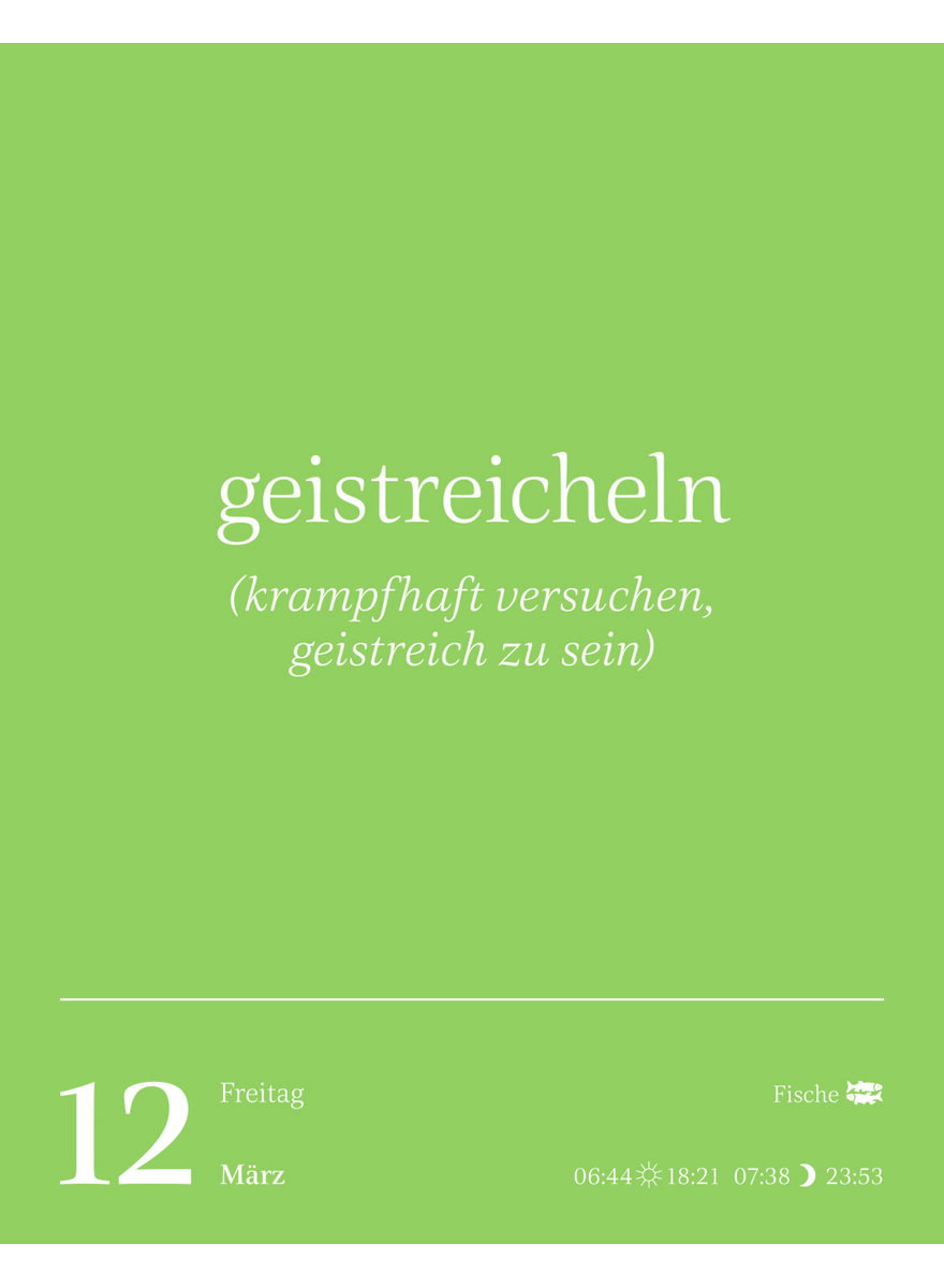 Auf diesem Bild sehen Sie das Produktbild 3 f�r VERGESSENE WORTSCH�TZE 2027 TAGESABREI�KALENDER -
