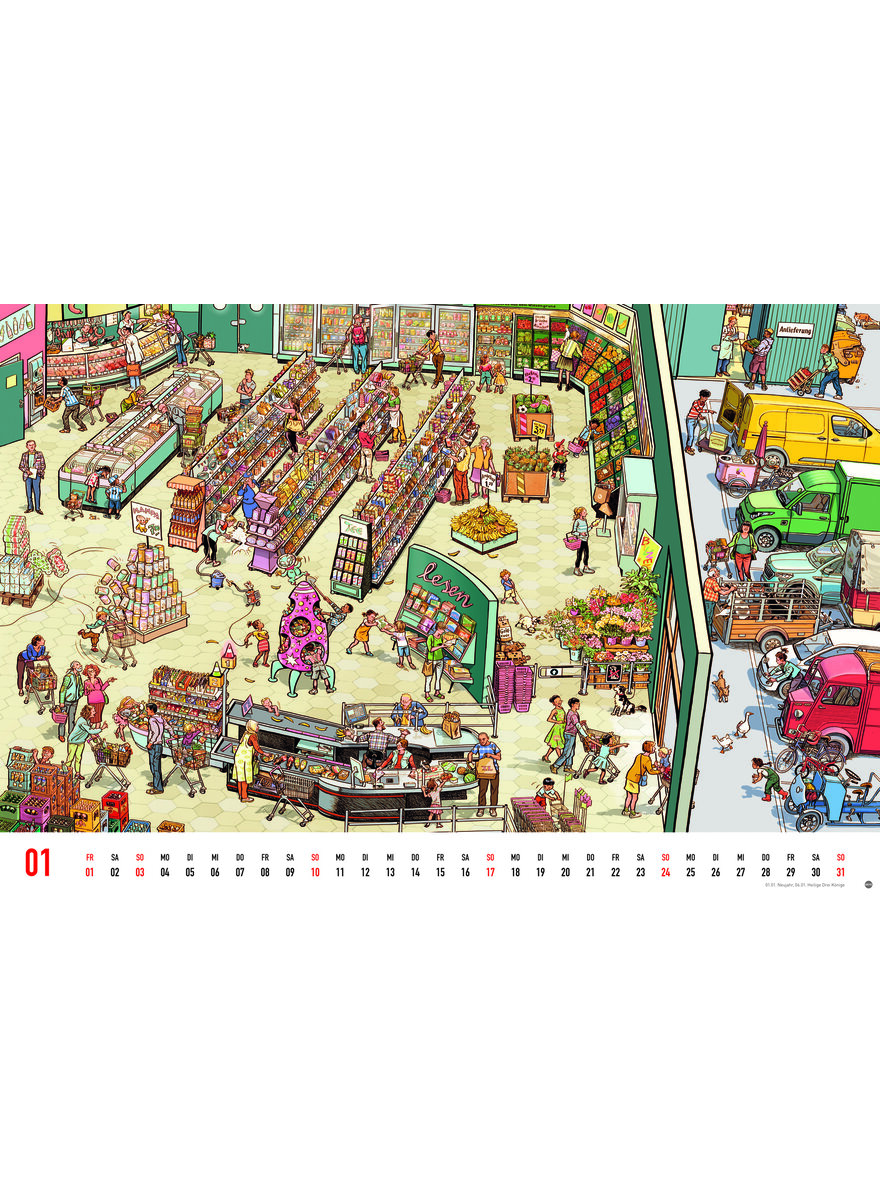 Auf diesem Bild sehen Sie das Produktbild 2 f�r WIMMELBILDER KALENDER 2027 - G�BEL/KNORR