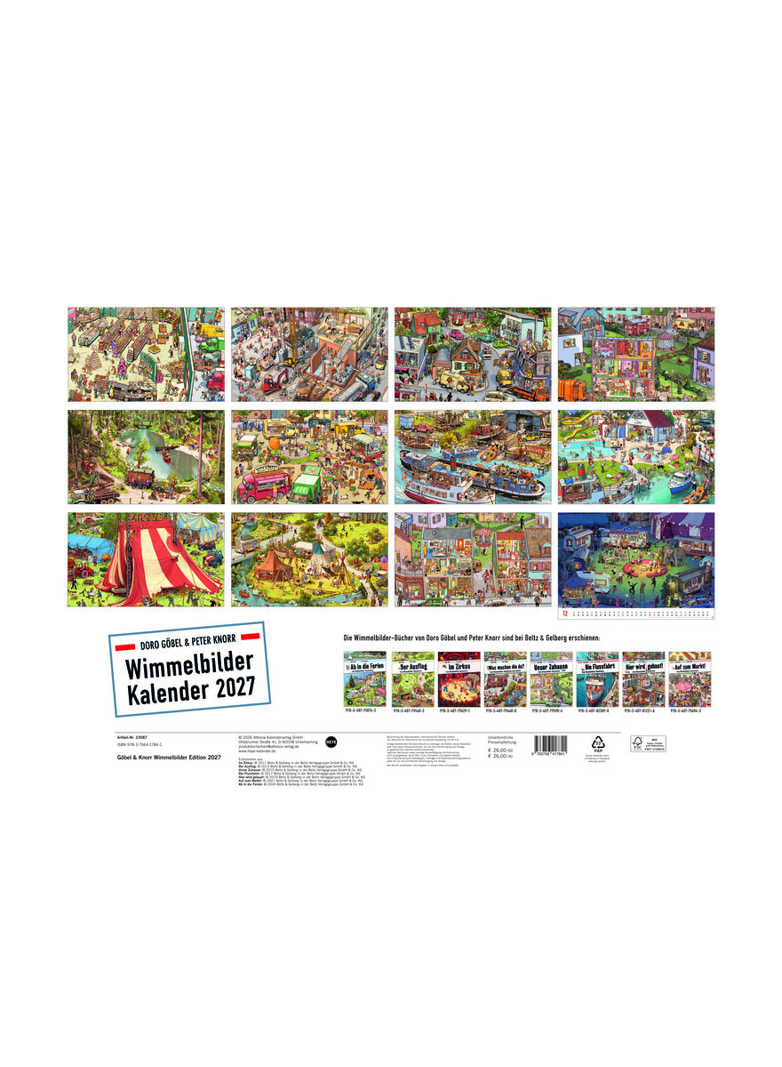 Auf diesem Bild sehen Sie das Produktbild f�r 5 WIMMELBILDER KALENDER 2027 - G�BEL/KNORR